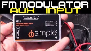 iSimple Car Stereo FM modulator Aux input DIY [upl. by Imalda88]