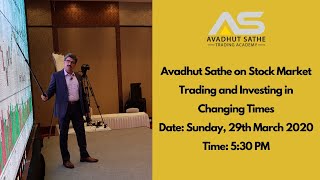 YouTube Live Event  Avadhut Sathe on Stock Market Trading and Investing in changing times [upl. by Luap]