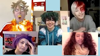 BNHA class online My Hero Academia Cosplay Skit [upl. by Kenzie]