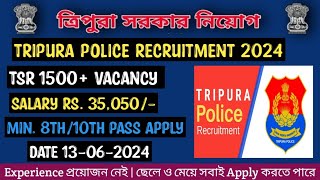 Tripura Job  TSR Recruitment 2024  Tripura Police upcoming notification  Kokborok Video [upl. by Chiquia968]