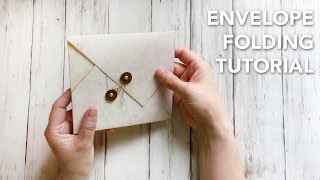 HOW TO fold an envelope in a beautiful way  TUTORIAL [upl. by Anaugahs]