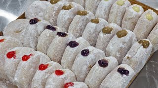 BAVARIAN AND FRUIT FILLED DONUTS RECIPE PANG NEGOSYO [upl. by Mckenna]