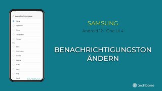 Benachrichtigungston ändern  Samsung Android 12  One UI 4 [upl. by Witt]