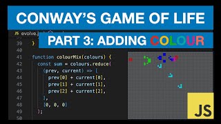 Coding Conways Game of Life using JavaScript HTML and CSS  Part 3  Adding colour [upl. by Aleksandr99]