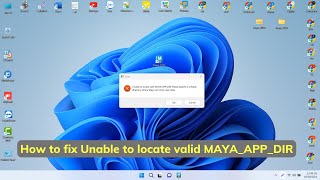 How to fix Unable to locate valid MAYA APP DIR [upl. by Garling401]