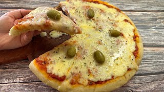 Masa de Pizza Sin Amasar ¡La mas Fácil y Deliciosa [upl. by Earazed605]