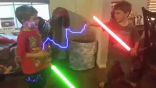 Kids lightsaber fight [upl. by Eugnimod]