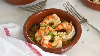 Gambas al ajillo Receta fácil rápida y deliciosa [upl. by Dagmar985]