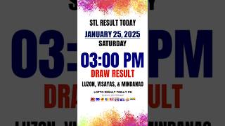 STL Result Today 300PM Draw January 25 2025 STL Luzon Visayas and Mindanao  LRT PH shorts [upl. by Aneliram]