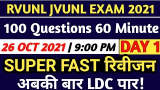 Rvunl Jr Assistant Exam Gk 100 Questions Important Fact [upl. by Sapowith]