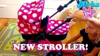 New icoo Doll Stroller from Costco With Baby Born Emma💖  Aloha Baby Alive Unpacking amp Review [upl. by Netfa]