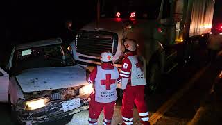 Se salvan de milagro comerciantes de Halacho Meresh al ser arrollados por un trailer en km 72 Hkan [upl. by Akeim464]