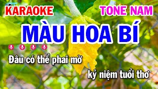 Karaoke Màu Hoa Bí Tone Nam Am La  Thứ  Tuấn Cò Karaoke [upl. by Eiro]