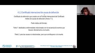 Mortalidad en la CIE10 Certificado de defunción y conceptos básicos de codificación [upl. by On]