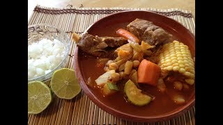 Caldo Rojo de Espinazo de Puerco con Verduras Mole de Olla [upl. by Cristie845]