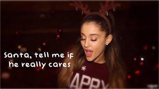 Ariana Grande  Santa Tell Me Lyrics [upl. by Adnohsal]