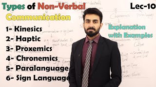 Lec10 Types of NonVerbal Communication Business Communication [upl. by Eliga]