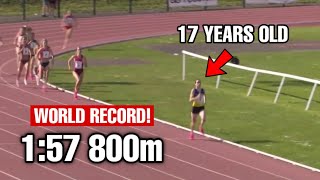 800m World Record  Phoebe Gill 17 Years Old [upl. by Eladal28]