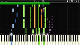 Mike Oldfield  Moonlight Shadow Synthesia Piano MIDI [upl. by Kendra]