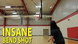 Frisbee Trick Shots  Insane Around Basketball Hoop Bend Shot [upl. by Avera]