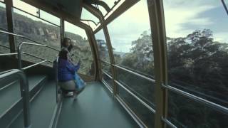 Scenic World Interactive Adventure  Scenic Cableway down to Jamison Valley [upl. by Ever520]