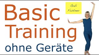 🌼 21 min Basic HomeTraining  Ganzkörperworkout im Stehen ohne Geräte [upl. by Adlay]