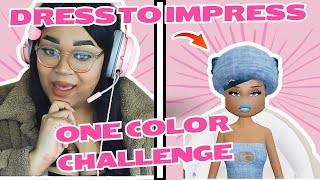 ONE Color Challenge In Dress To Impress Roblox [upl. by Kelsey]