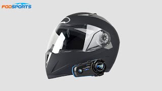 How To Install FX8 AIR Bluetooth Intercom On The Motorcycle Full Helmet [upl. by Atilrep581]