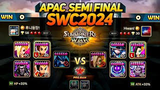 HWAN vs HUNI BO5  SEMI FINAL  SWC2024 APAC Preliminary Group B in Summoners War [upl. by Yrrehs]