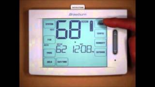 Braeburn Touchscreen Thermostat  Changing The Batteries [upl. by Flieger]