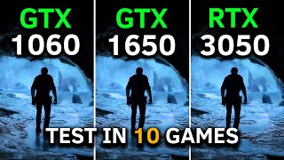 GTX 1060 vs GTX 1650 vs RTX 3050  Test In 10 Games at 1080p [upl. by Rehpinnej725]