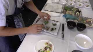 Syrco Bakker prepares a dish at Pure C in The Netherlands [upl. by Onaivlis]