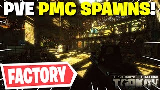 Escape From Tarkov PVE  All PMC Spawn Locations On Factory [upl. by Noryak]