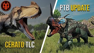 NEW PTB UPDATE amp CERATOSAURUS TLC  Path of Titans [upl. by Eedak]