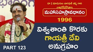 Avadhanam  విశ్వశాంతి కొరకు గాయత్రీ దేవి అనుగ్రహం  Mahasahasravadhanam  Madugula Nagaphani Sarma [upl. by Vierno]