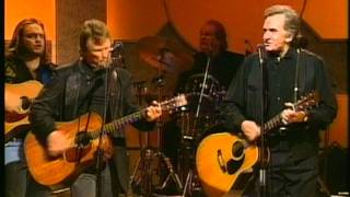 Johnny Cash and Kris Kristofferson  Big River live 1993 [upl. by Ydnac]