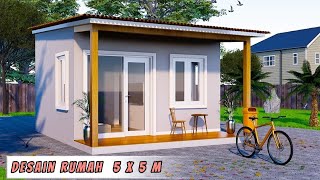 Desain Rumah 5 x 5 m I Rumah Minimalis [upl. by Imoyik]