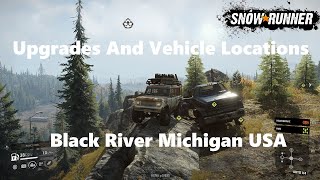 Snow Runner Upgrade And Vehicle Locations In Black River Michigan USA Scout 800 Chevrolet Kodiak C70 [upl. by Eimmij]