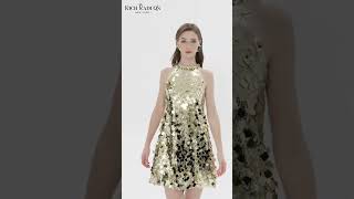 Gilded Sequin CrystalEmbellished Dress [upl. by Lisette]