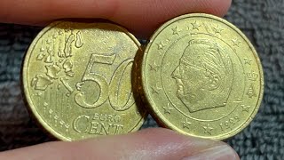 1999 Belgium 50 Euro Cents Coin • Values Information Mintage History and More [upl. by Eitsym]