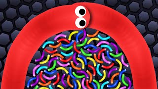 We ATE 100000 SNAKES In Slitherio [upl. by Ydnat877]