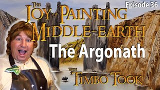 The Argonath  The Joy of Painting Middle Earth  Artwork Tutorial  Oil Painting of LotR Statues [upl. by Aissyla]