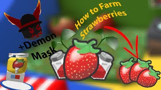 How To Farm StrawberriesBee Swarm Simulator [upl. by Narib680]