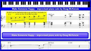 Make Someone Happy  jazz piano tutorial [upl. by Nevile]