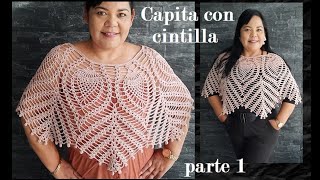 capita para niña tejida a crochet o ganchillo  paso a paso  tejido fácil [upl. by Abbot]