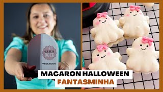 Aula 31  macaron Halloween  fantasminha [upl. by Shurlock]