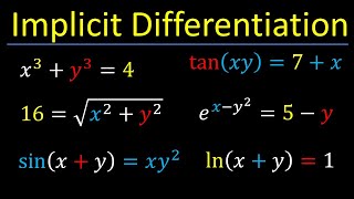 Implicit Differentiation  10 Practice Problems  Calculus 1 [upl. by Fronia509]