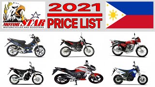 MOTORSTAR MOTORCYCLE PRICE LIST IN PHILIPPINES 2021 [upl. by Anidal]