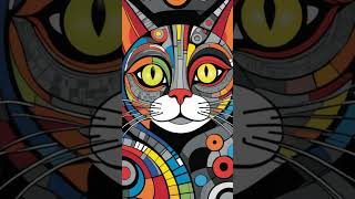 Cat Abstract Coloring Book Inspired By Hundertwasser  Whimsical Coloring Fun [upl. by Claudette828]