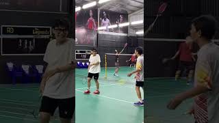 Why shot my racket unstoppablebadminton badminton trickshots [upl. by Elfont999]